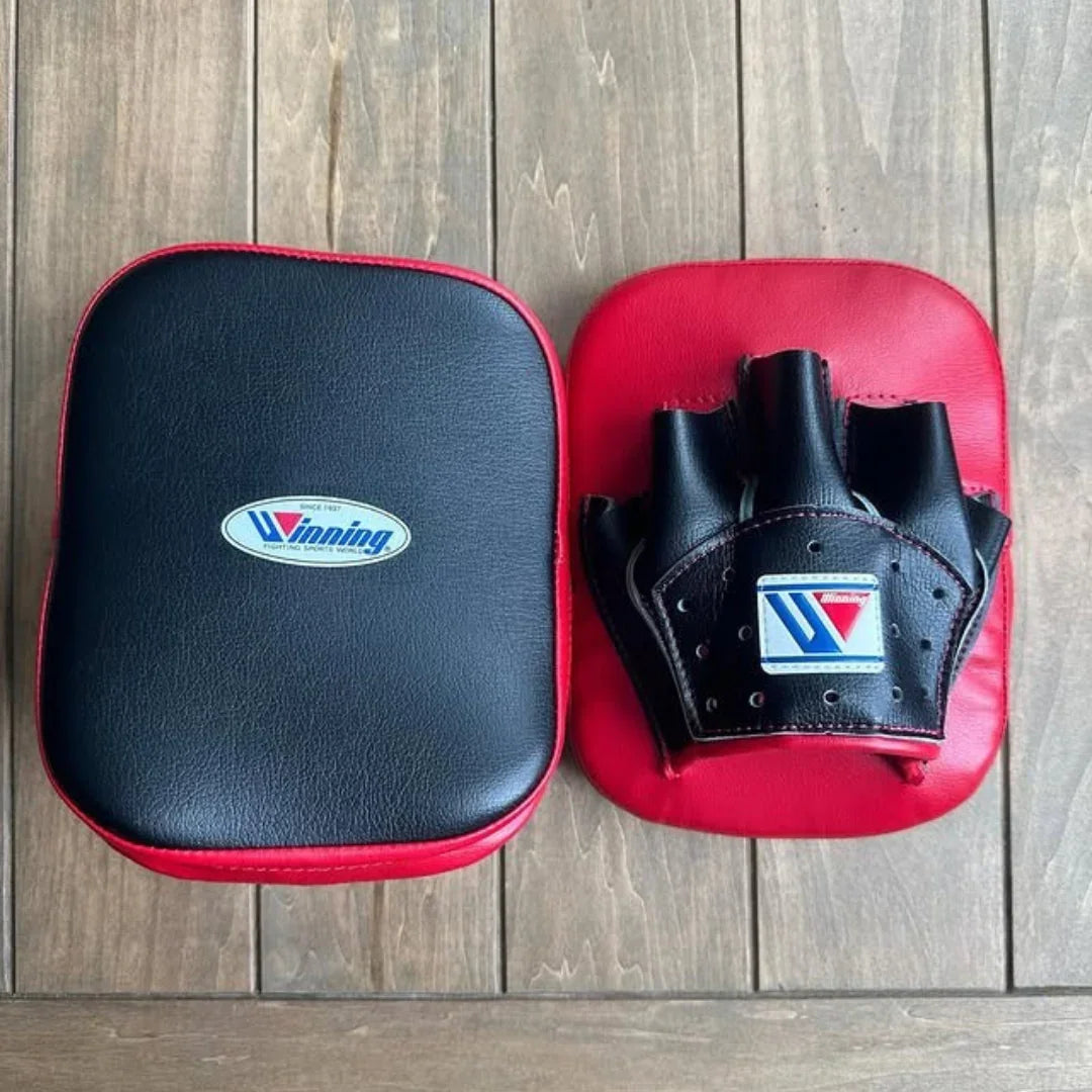 Boxing Mitts by Winning Red & Black